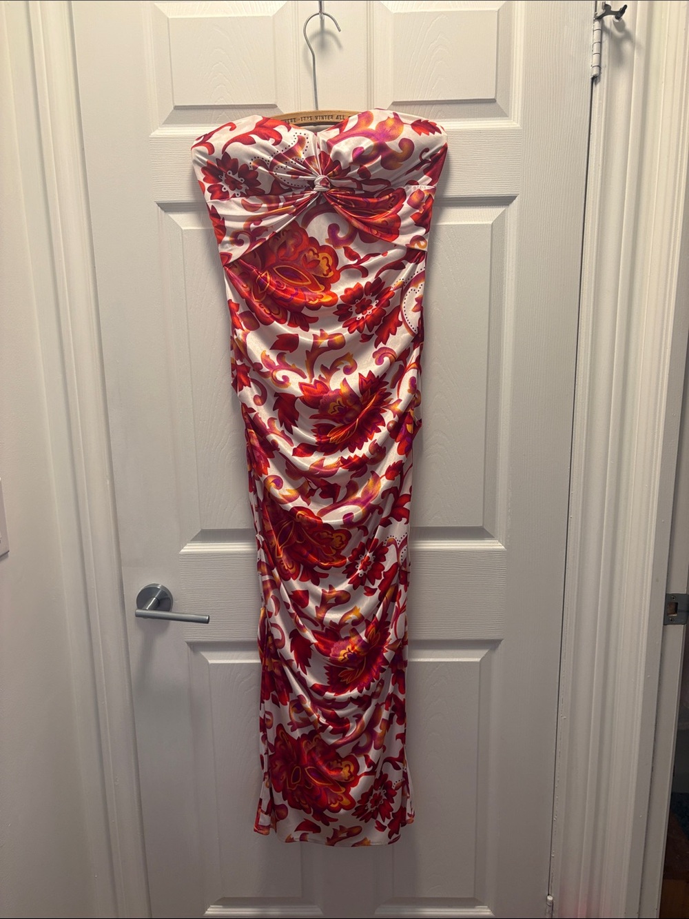 Pink Ice Satin formal dress